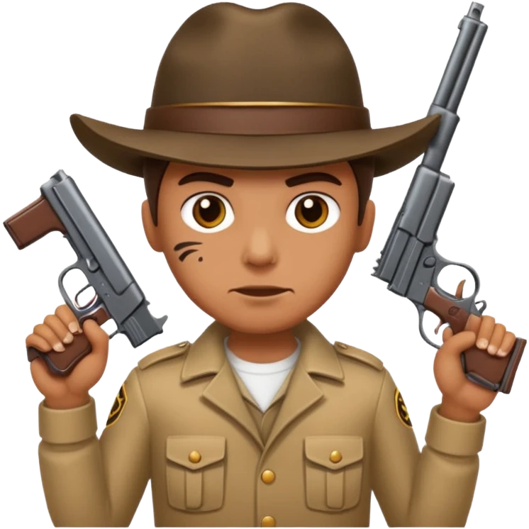 screwly g with guns emoji