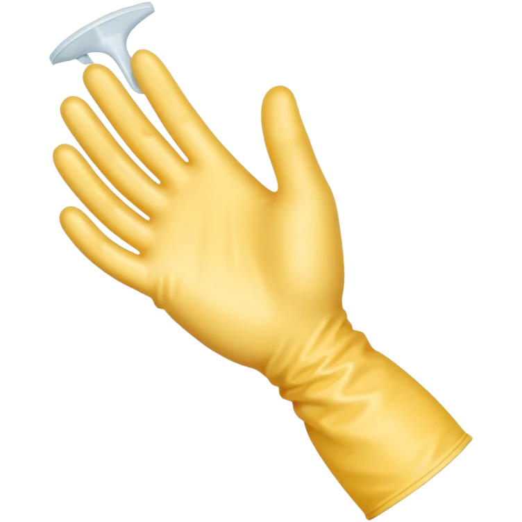 pulling on plastic glove emoji