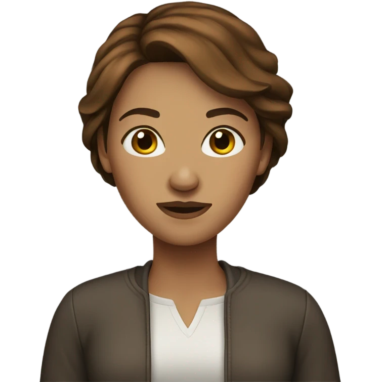 Brown Hair Woman emoji