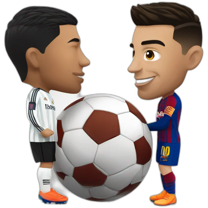 Ronaldo-kiss-Messi emoji