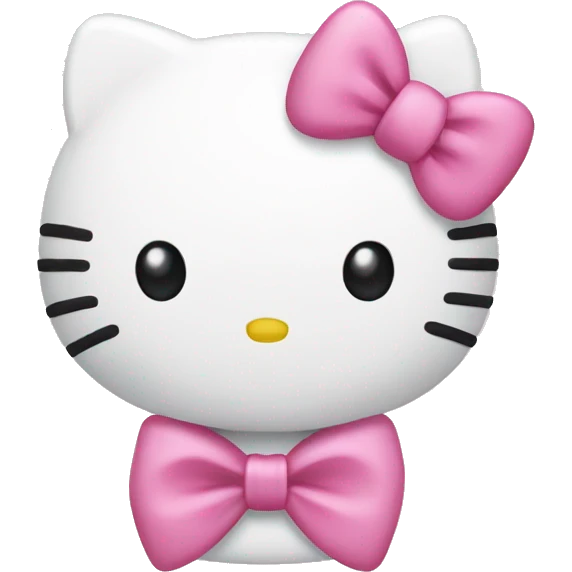 Hello Kitty white woth pink bow  emoji