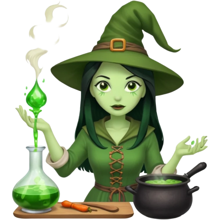 green witch cooking potion emoji