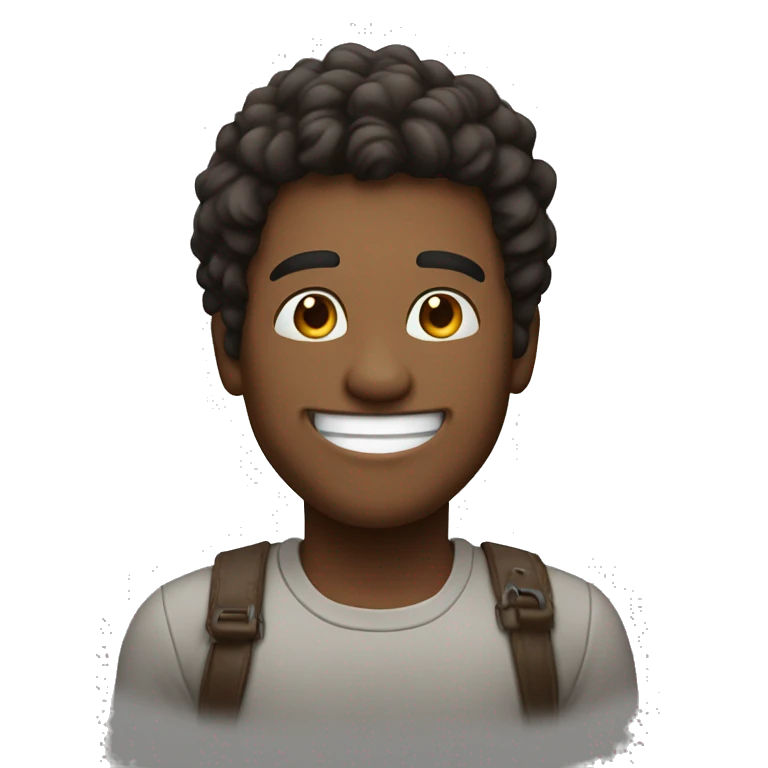 hombre joven sonriendo emoji