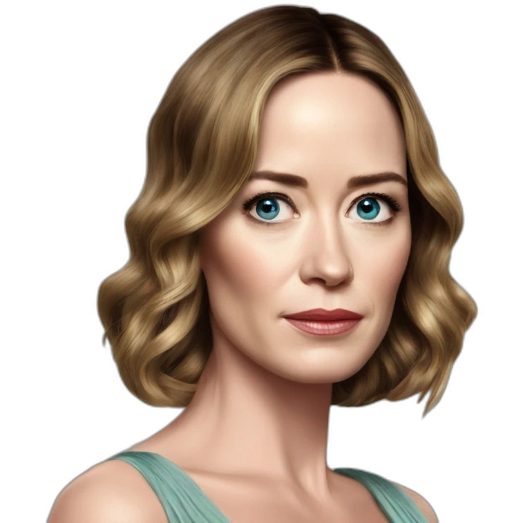 Emily blunt serious oscars emoji