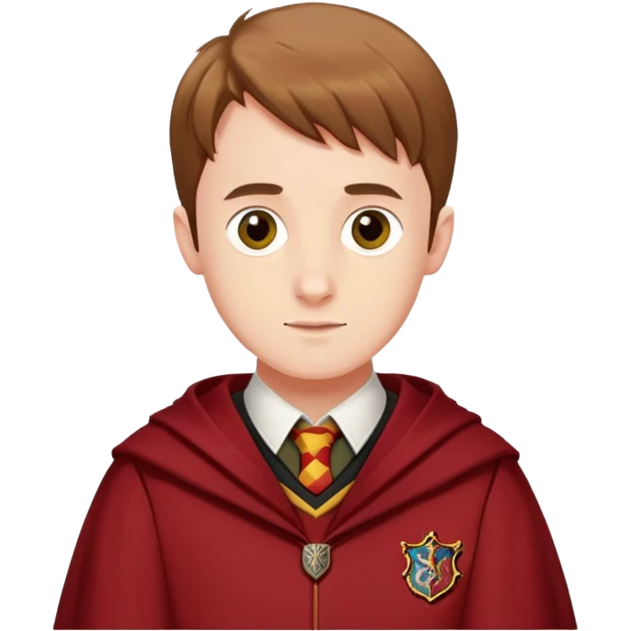 sean biggerstaff is Oliver Wood  in harry potter, wear hogwarts gryfindor uniform emoji