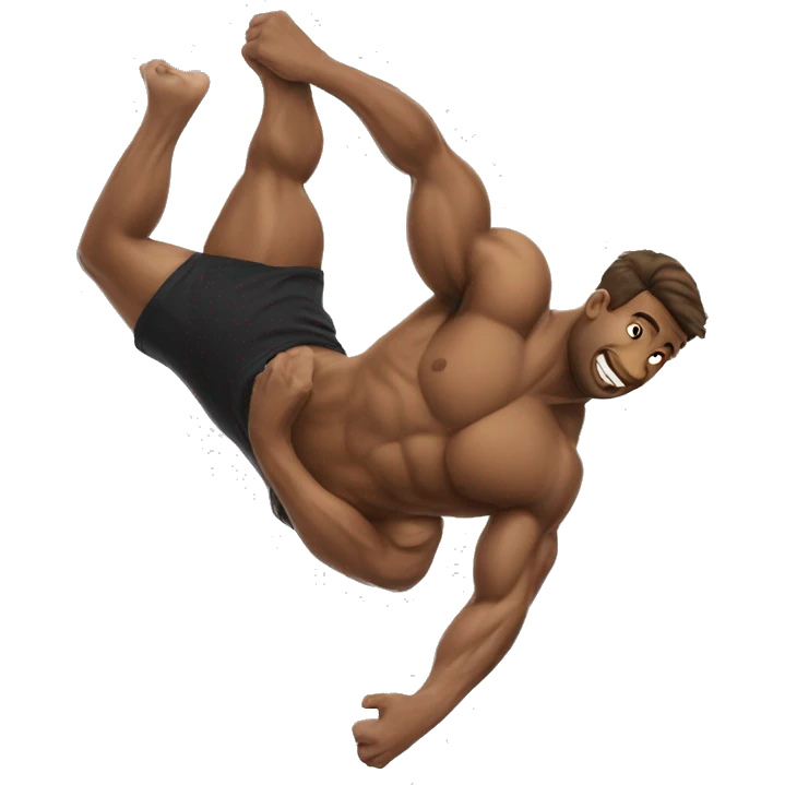 buff man backflip emoji