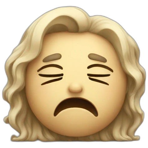 Exhausted emoji
