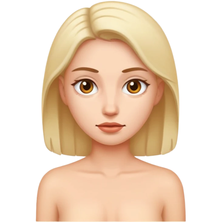 A woman with no clothes on emoji