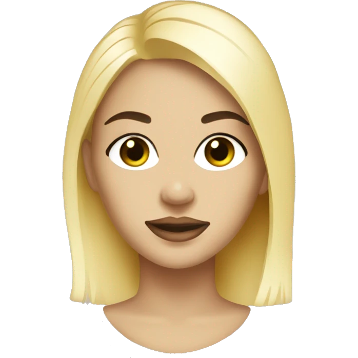 Blondie girl face mask skincare emoji