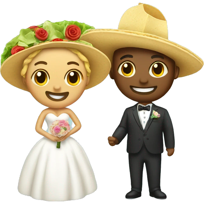 Two tacos getting married  emoji