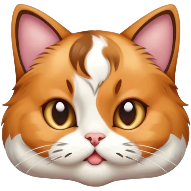 Cat with a bow covering its mouth with it's paws emoji