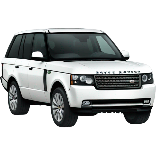 White Range Rover black tires  emoji