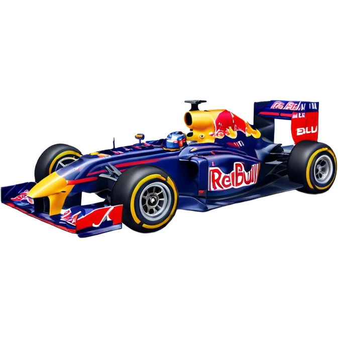 Red bull f1 car driving emote emoji
