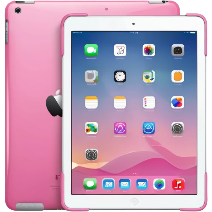 iPad 11 air with a pink case emoji