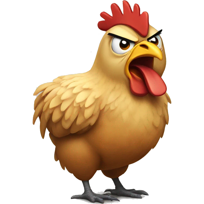 angry chicken emoji
