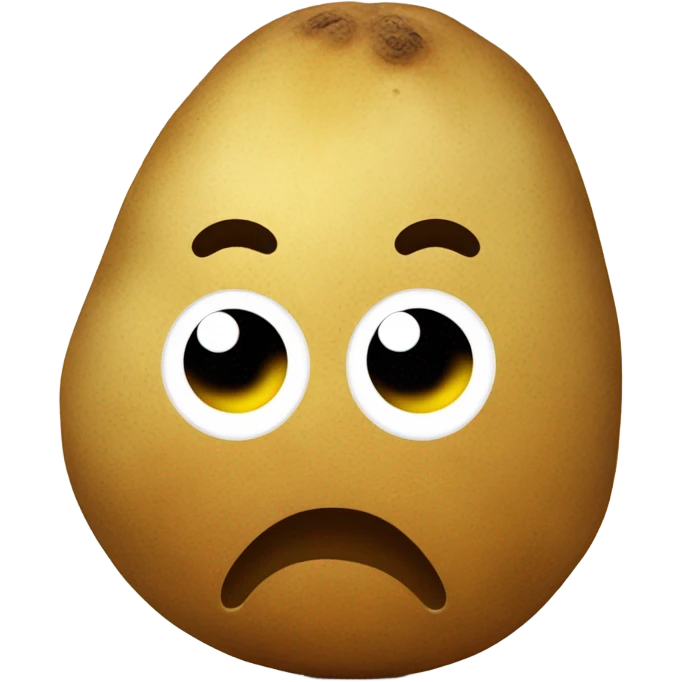 Potato making a kiss face emoji