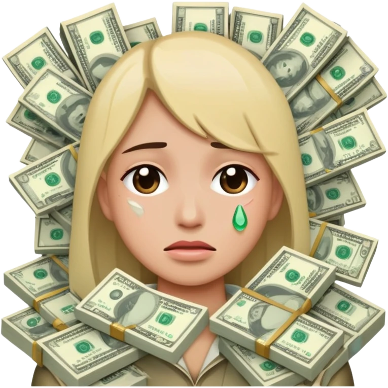 crying emoji with money emoji