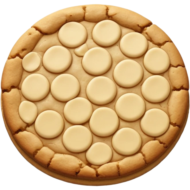 White chocolate chip cookie emoji