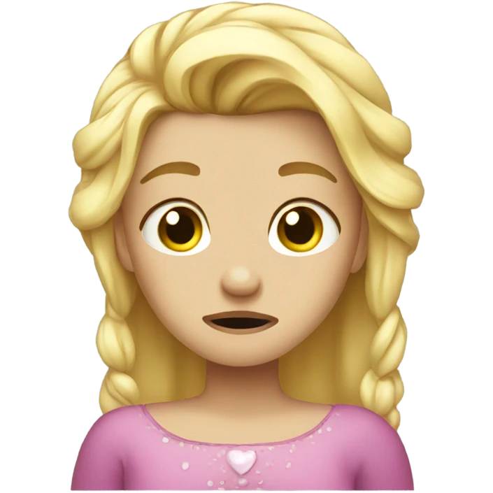 Crying blond princess  emoji
