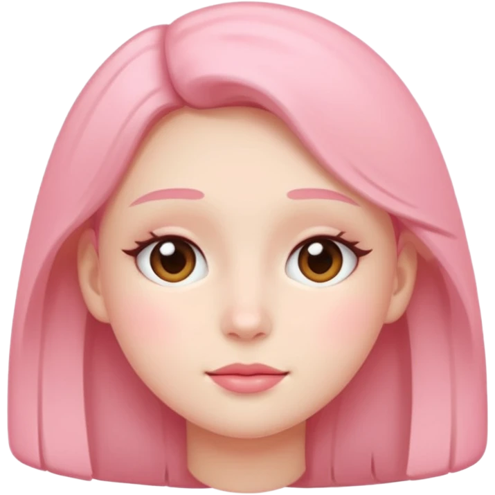blush, soft pink cheeks, simple face, minimal style emoji