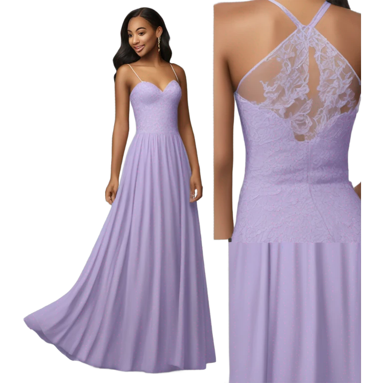 lavender prom dress  emoji