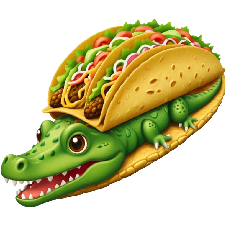 Taco on a crocodile emoji