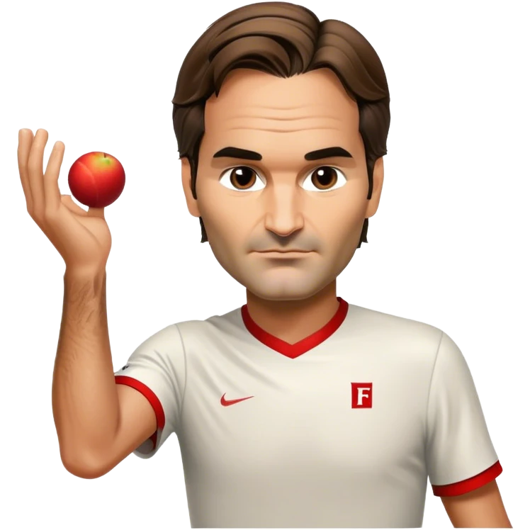 Roger Federer serving emoji