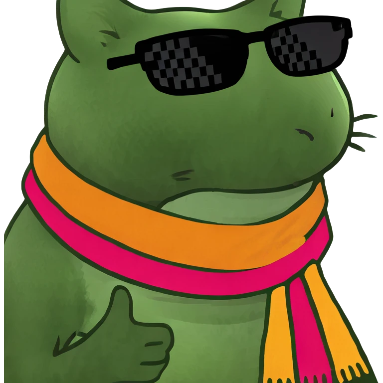 Cat with sunglasses emoji