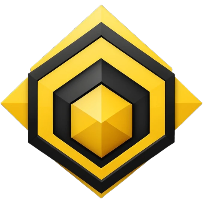 Logo team esport black and yellow emoji