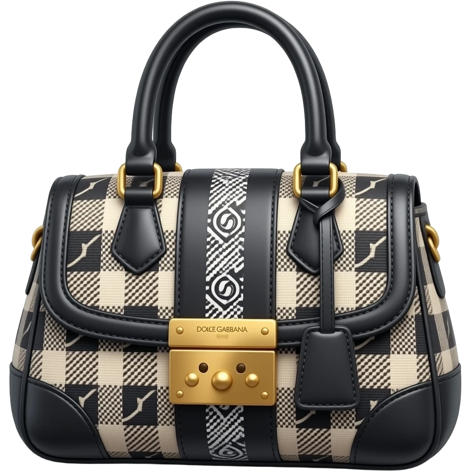 Ultra realistic dolce and Gabbana bag in a highly detailed y2k emo kawaii illustration style and colors, 3d rendering, isolated, 8k. No emoji faces, no emoji icons  emoji