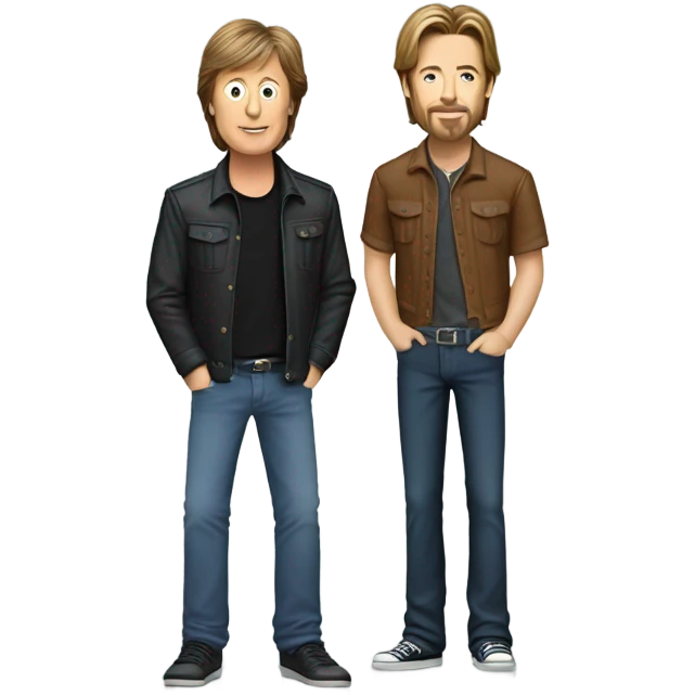 Paul McCartney and Brad Pitt  emoji