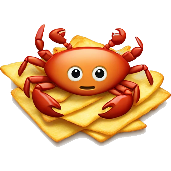 Chips with crab emoji