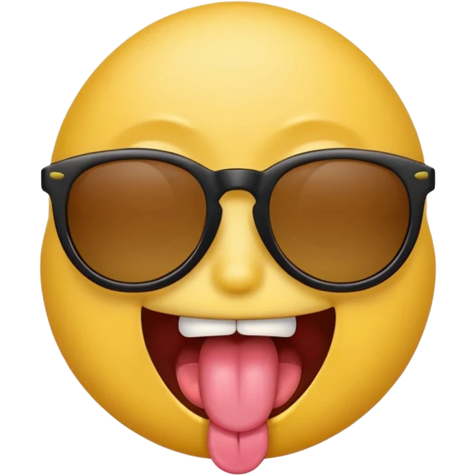 Fassa um emoji simples aquele da carinha amarelo de óculos escuro dando uma língua bem ofensiva e mostrando o dedo do meio da mesma forma emoji