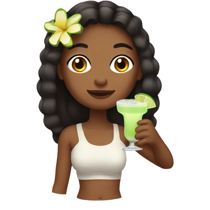 Girls drinking margaritas emoji
