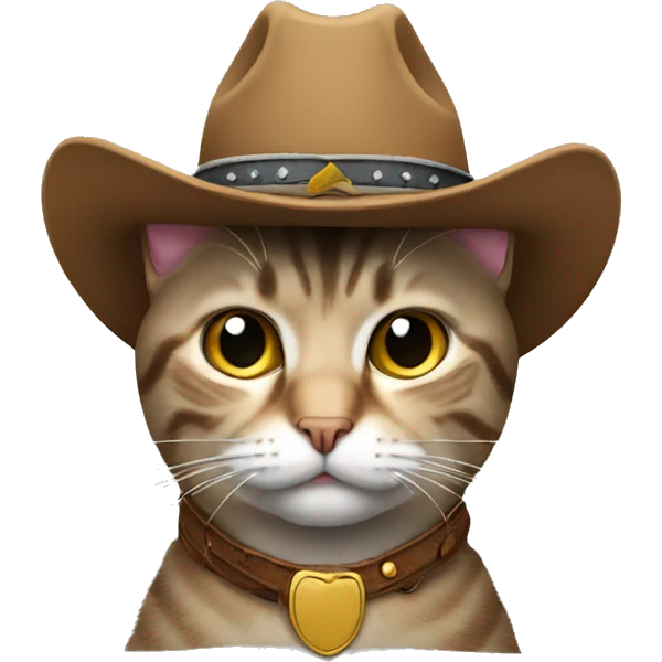 cat wearing a cowboy hat  emoji
