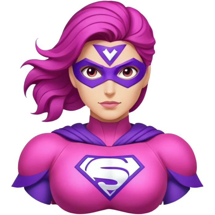 pink violet woman superhero power emoji