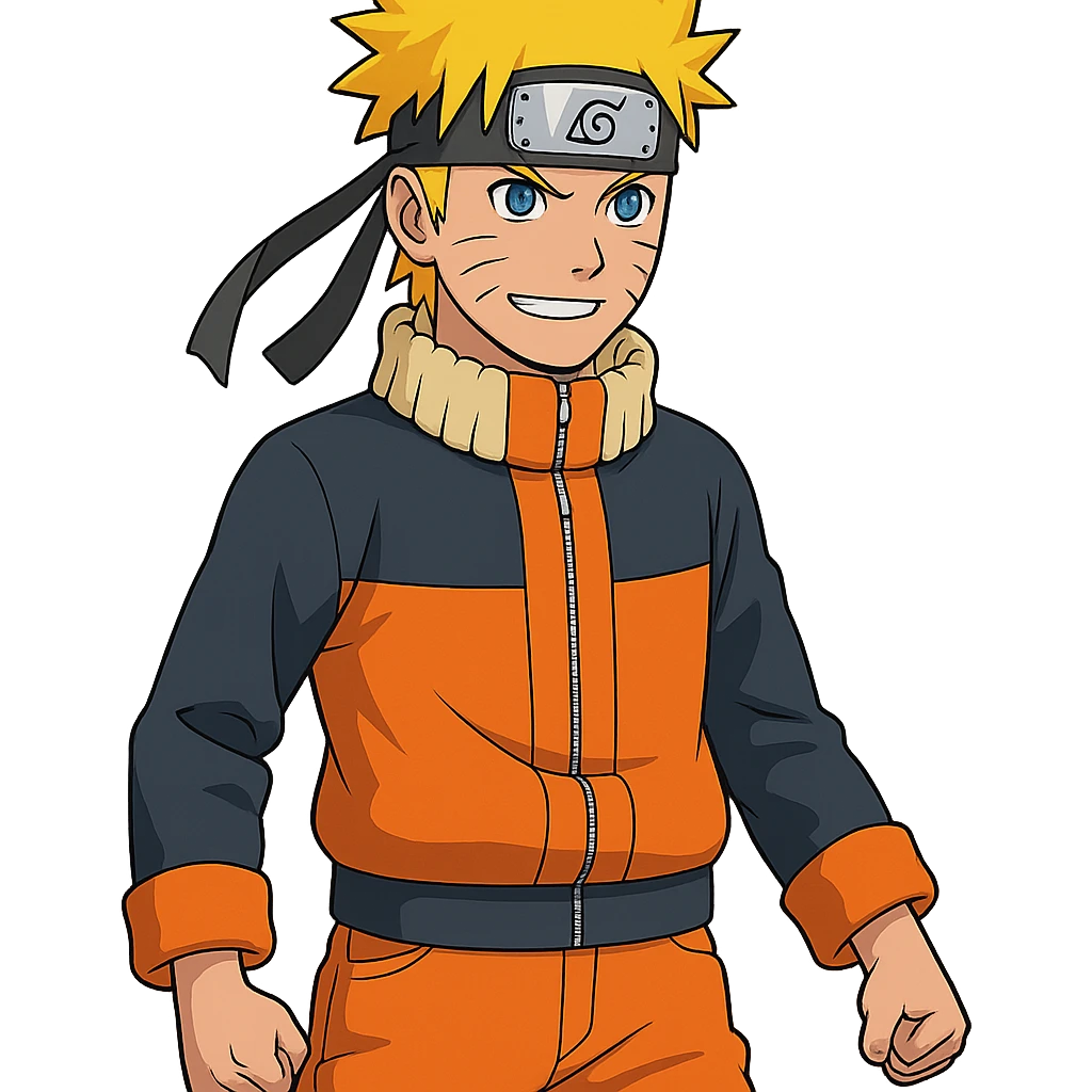 Naruto with vibrant colors in a general style emoji