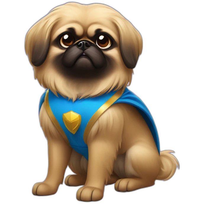 pekingese superhero emoji