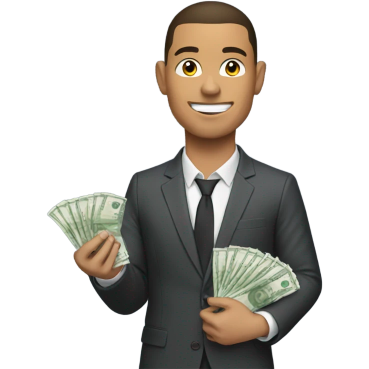 Ronaldo holding money emoji