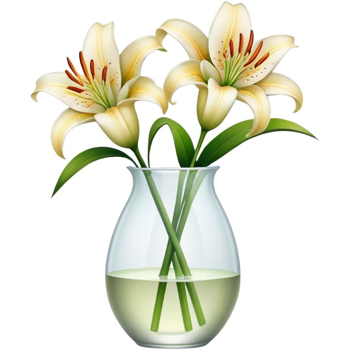 Lilies in vase  emoji