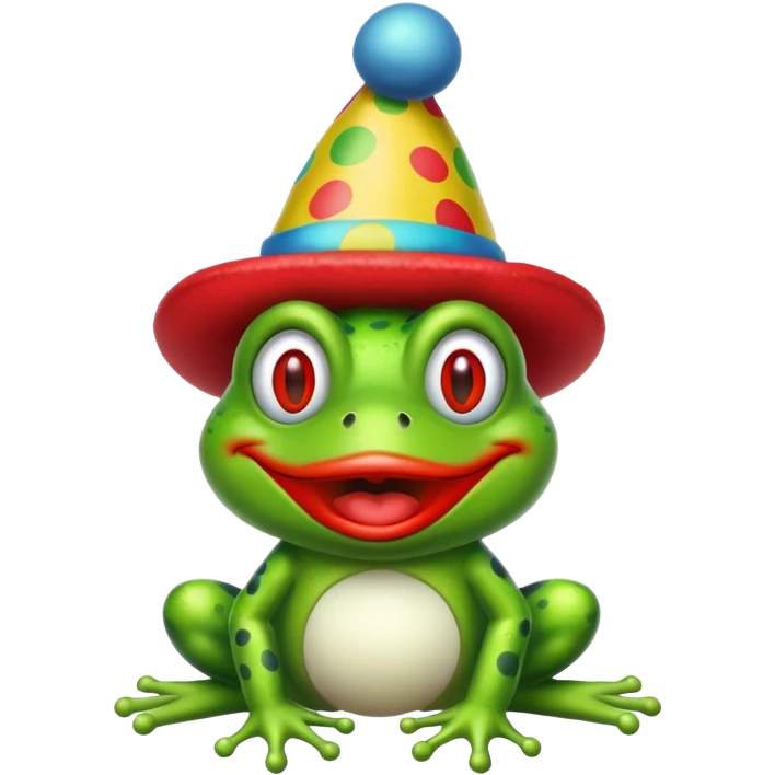 Frog-clown emoji