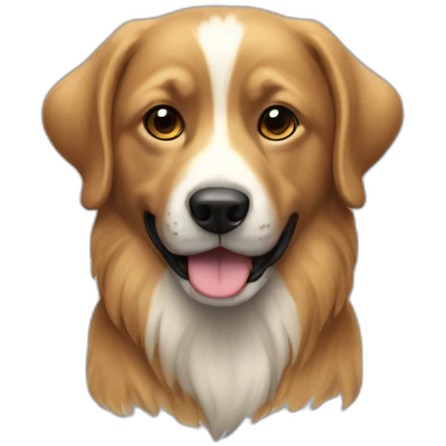 Un chien qui met 1 but emoji