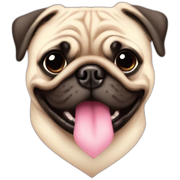 pug heart emoji