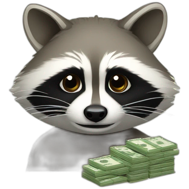  Raccoon and money emoji
