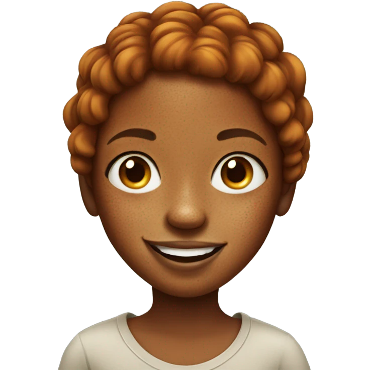 smiling portrait of freckled girl emoji
