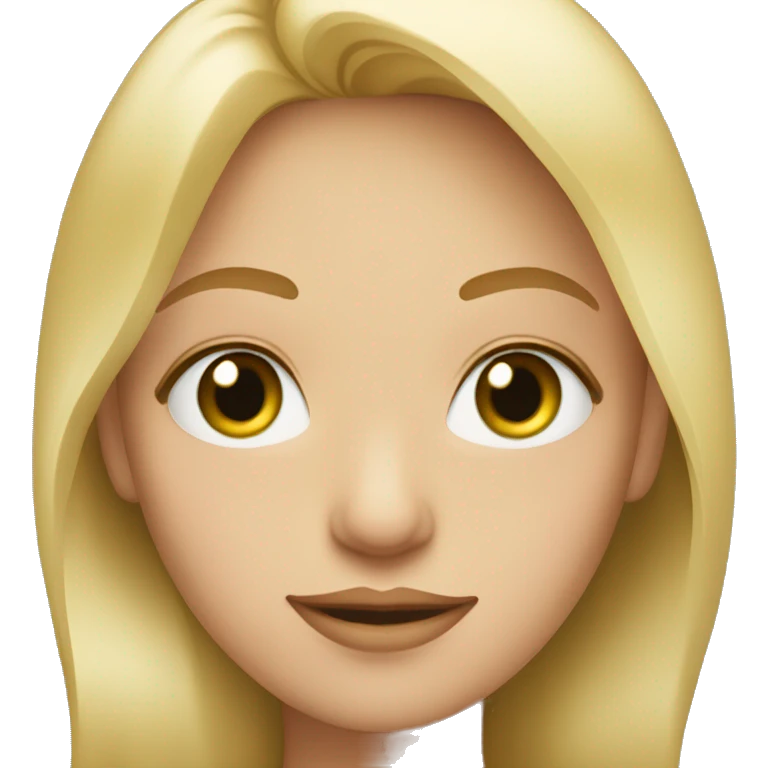 Une fille BLONDE aux yeux verts emoji