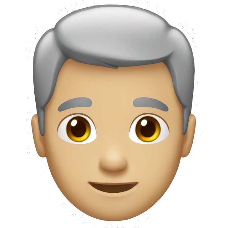 white man short hair gray t-shirt emoji