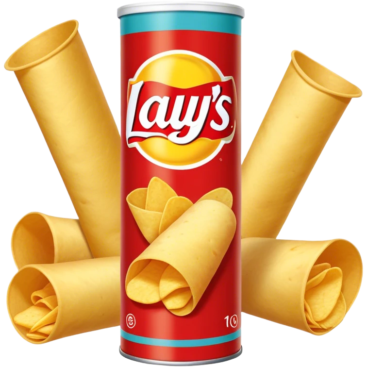 Lay's potato chips paper tube can packaging emoji