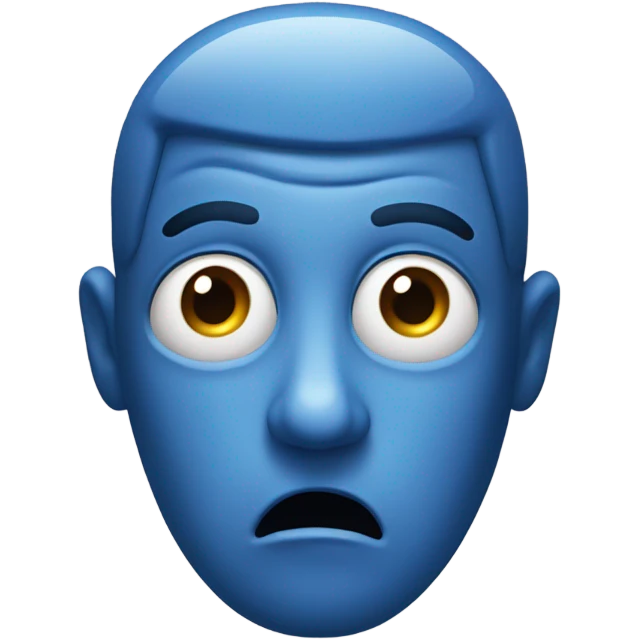 Shocked blue face emoji
