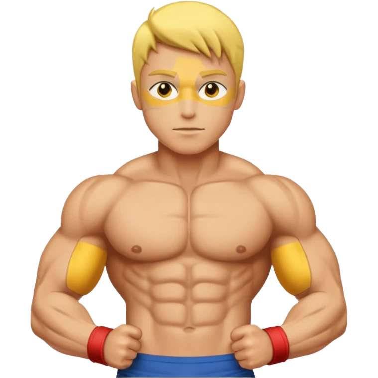 6 pack abs yellow skin emoji